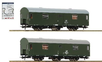 Roco 74111 Rekowagen Postwagen DR | Set 2-tlg | Spur H0