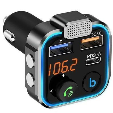 FM Transmitter Bluetooth 5.0 Auto Radio Auto Ladegerät mit Dual USB Aufladung Retoo