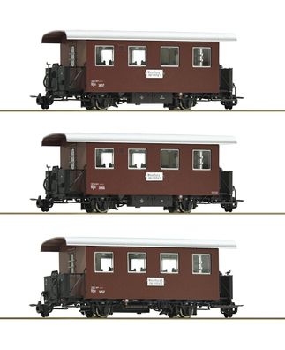 Roco 34103 3 teiliges Set Schmalspur-Personenwagen Spur H0e