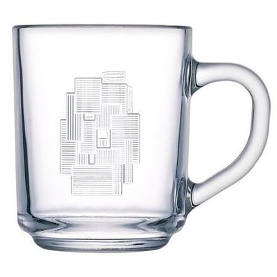 Transparent Becher Luminarc Kaffeebecher Glühweintasse Hartglas 250 ml