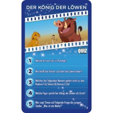 Winning Moves 62769 - Disney Classics Quiz - Kartenspiel