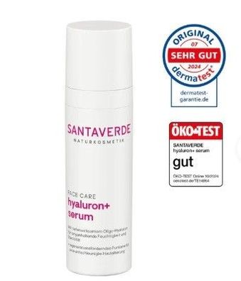 Santaverde Naturkosmetik - hyaluron+serum - 30 ml  wirkt aufpolsternd