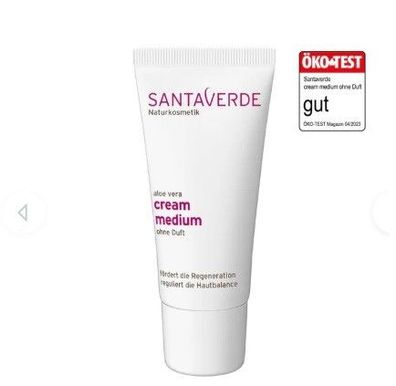 Santaverde Naturkosmetik - cream medium ohne Duft  - 30 ml reguliert die Hautbalance