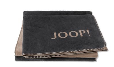 Joop! Wohndecke Kuscheldecke 150x200 cm Doubleface uni anthrazit-karamell 814166