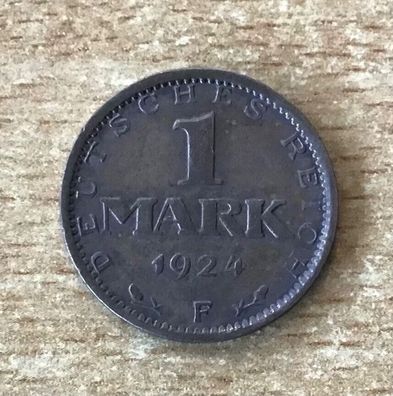 1 Mark 1924 F Deutsches Reich Silbermünze