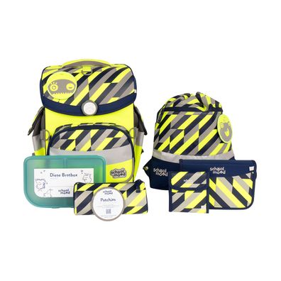 School Mood Schulranzenset Timeless Air+ Yannick Neon Yellow