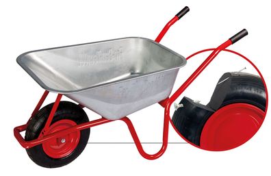 Pro-Bau-Tec PU Garten- und Bauschubkarre 100L Tragkraft 160kg