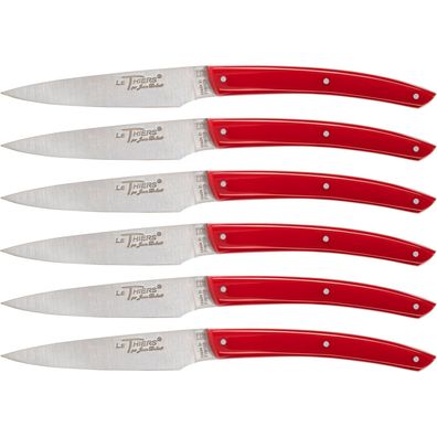 Jean Dubost Laguiole Messer Set 6 tlg., Acrylic Red