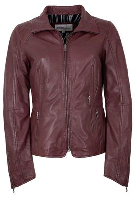 Damen Lederjacke Lammnappa ox-red