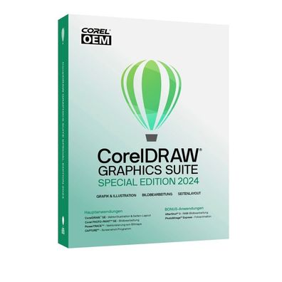 CorelDRAW Graphics Suite Special Edition 2024 OEM Win10/11 Dauerlizenz, Papp-Case