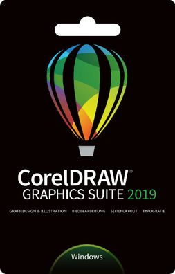 CorelDRAW Graphics Suite 2019 Vollversion Dauerlizenz,(Windows 11/10/8/7) Card