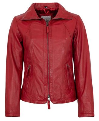 7eleven - Damen Lederjacke Lammnappa rot