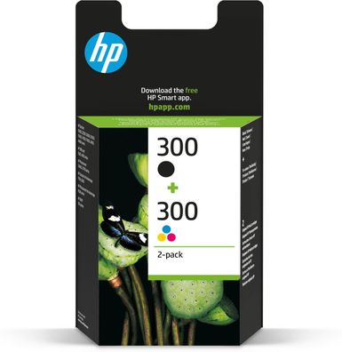 HP 300 2er-Pack Schwarz/Cyan/Magenta/Gelb Original Druckerpat