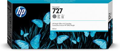 HP 727 Grau DesignJet Tintenpatrone, 300 ml