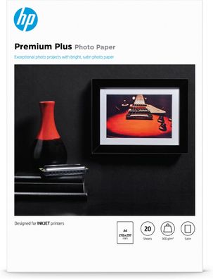 HP Premium Plus Fotopapier seidenmatt - 20 Blatt/A4/210x297mm