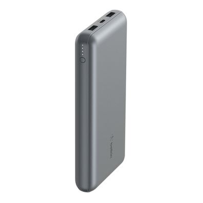 Belkin BOOST CHARGE Powerbank, 20.000mAh 15W, USB-A und -C, grau