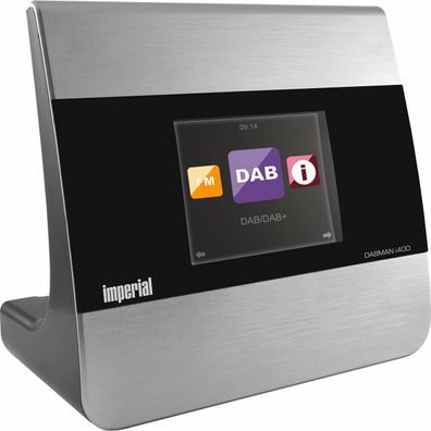 DABMAN i400 Hybridradio DAB+/ FM/ Internet/ BT, silber