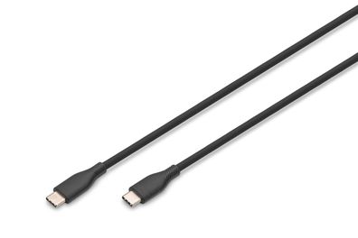 Digitus USB-C Silikon Anschlusskabel, 1m, schwarz