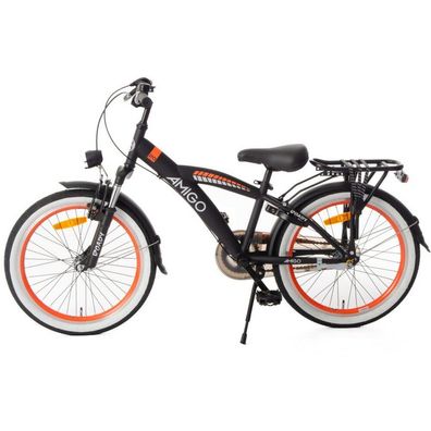 AMIGO Roady 20 Zoll 27,5 cm Jungen 3G Rücktrittbremse Schwarz/Orange