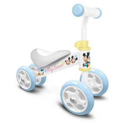 Disney Play Time Mickey Loopfiets met 4 wielen Junior Weiß/Hellblau