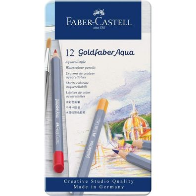 Farbstifte Goldfaber Aqua 12er Metalletui 114612 Aquarellstift