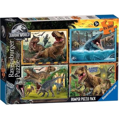 Jurassic World Puzzle 4x100Stück