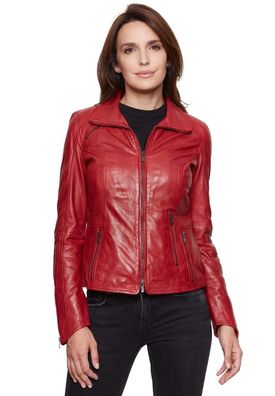 Jilani - Damen Lederjacke Lammnappa rot Pflanzlich gegerbt