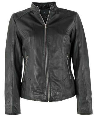 Jilani - Damen Lederjacke Lammnappa schwarz