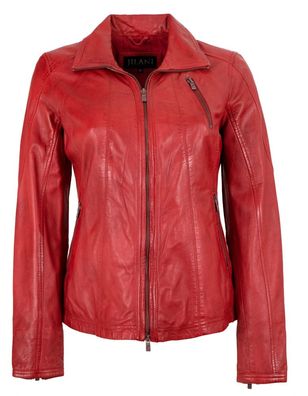 Jilani - Damen Lederjacke Lammnappa rot