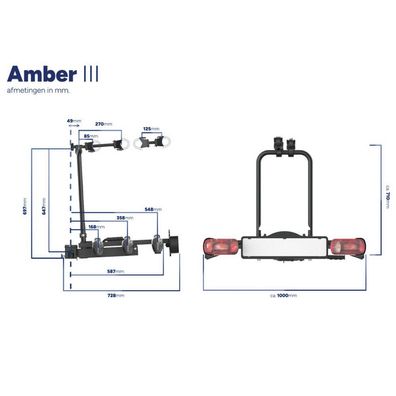 Pro-User Amber III Deichsel Fahrradträger 7/13-polig max. 60 kg