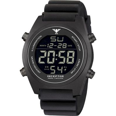 KHS - Armbanduhr - Herren - Inceptor Black Steel Digital - KHS. INCBSD. DB