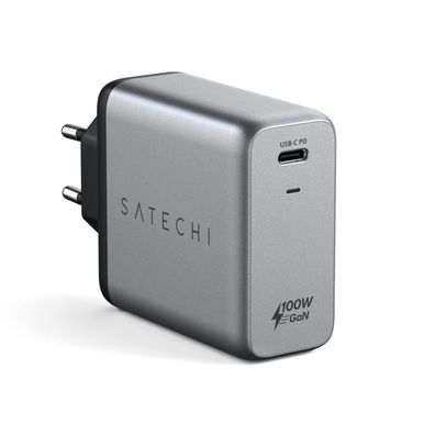 Satechi 100W USB-C PD GaN Wall Charger - space gray