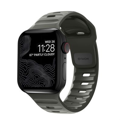 Nomad Sport Strap V2 Armband für Apple Watch 49/45/44/42mm - Aschgrün (Grün)