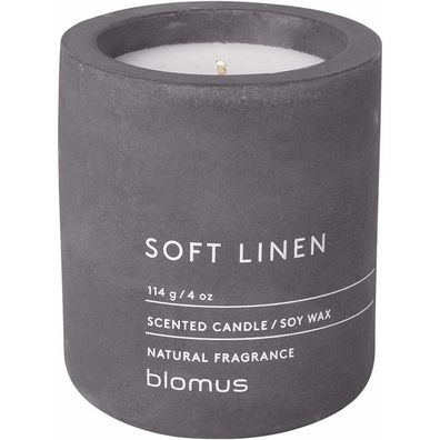 blomus Duftkerze SOFT LINEN grau Baumwolle