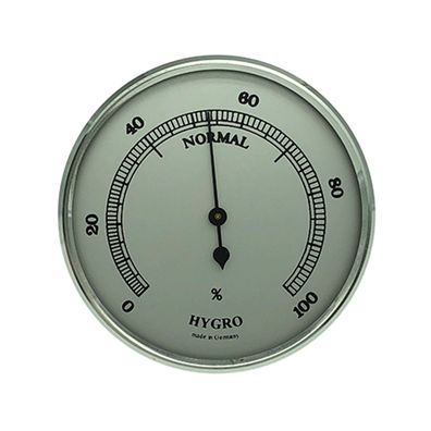 SELVA Hygrometer Einbau-Wetterinstrument, Durchmesser 85 mm, silber