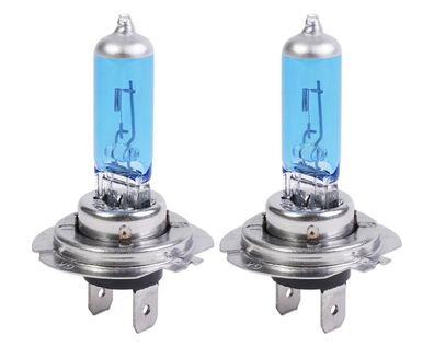 Set 2x H4 12V 60/55W Xenon Blue Look Effekt Design Halogen-Birnen P43t Box