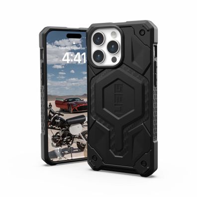 Urban Armor Gear UAG Monarch Pro MagSafe Case für iPhone 15 Pro Max - Carbon Schwarz