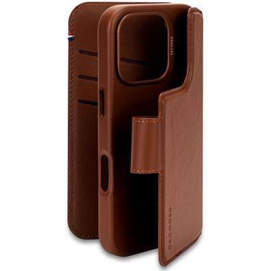 Decoded Leather Detachable Wallet Etui für iPhone 16 Pro - Tan