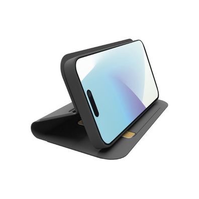 SBS Wallet Stand Etui für iPhone 16 Plus - Schwarz