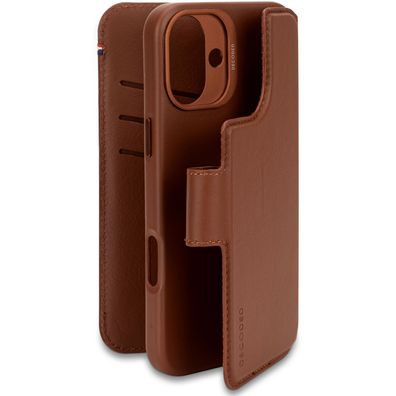 Decoded Leather Detachable Wallet Etui für iPhone 16 Plus - Tan