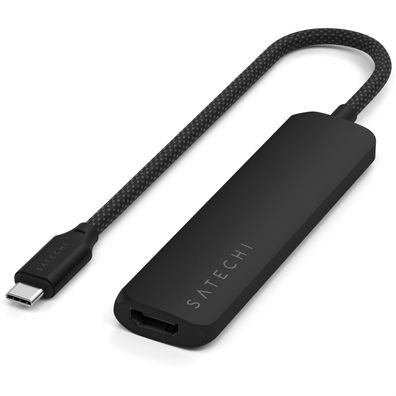 Satechi USB-C 4-in-1 Slim Multiport Adapter 4K - Schwarz