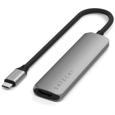 Satechi USB-C 4-in-1 Slim Multiport Adapter 4K - Space Grey