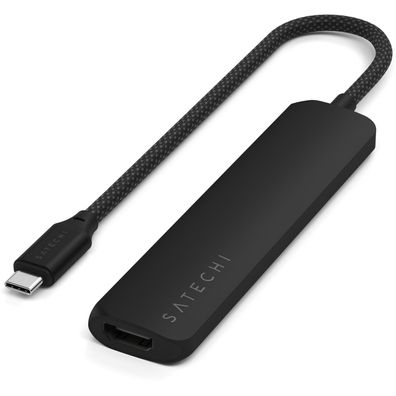 Satechi USB-C 6-in-1 Slim Multiport Adapter 4K - Schwarz