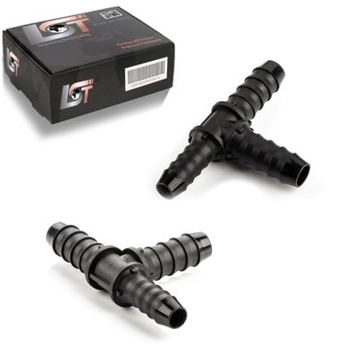2x T-Verbinder T-Stück Schlauchverbinder Ø 10 mm - Ø 12 mm Kraftstoffleitung