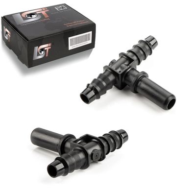 2x T-Verbinder T-Stück Schlauchverbinder Ø 8 mm - Ø 10 mm Kraftstoffleitung