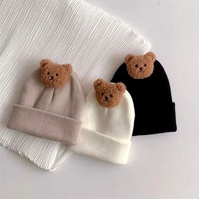 Baby Mädchen Warme Strickmütze Baumwolle Gefüttert für 1-1,5 Jahre