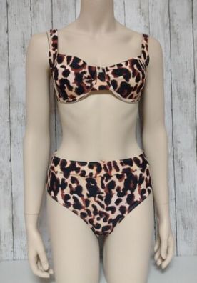 Damen Bikini Set Tierdruck CUPSHE Oberteil Mit Bügeln Größe M 40/42, L 44/46