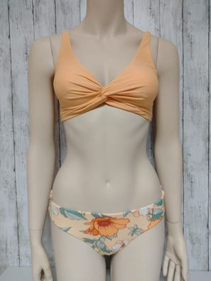 Bikini Set Twist Neonorange CUPSHE Unterteil Umwandelbar Größe S (38), L(44/46)