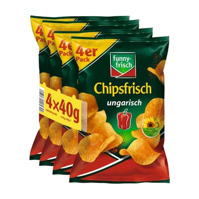 funny-frisch 14266 funny-frisch Chipsfrisch ungarisch Chips 4 x 40,0 g