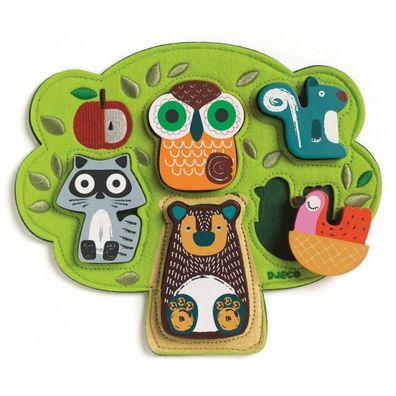 DJECO Puzzle Baum mit Tieren